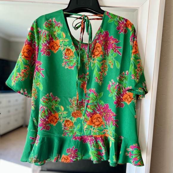 ASOS Women's Floral Career Blouse Multi Color - Picture 2 of 14